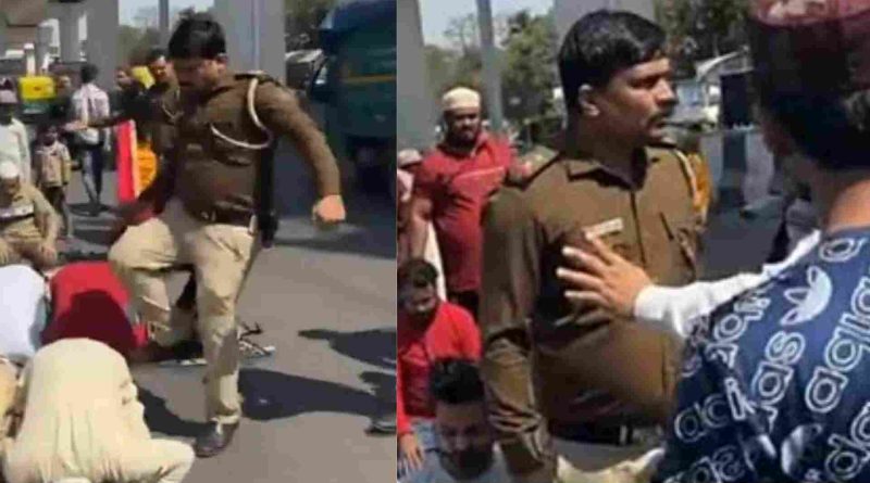 Inderlok Delhi police suspended cops for 'kicking' namazis