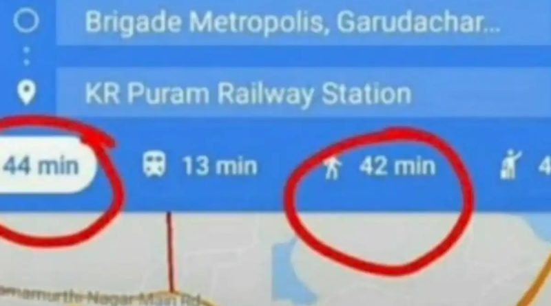 Google Maps Shows Walking 6 Km Is Faster Than Driving In Bengaluru. See Post