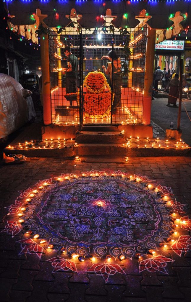 जय श्री महाकाल: Discover 7 Powerful Rituals to Overcome Challenges and Embrace Positivity 4 Rangoli outside the Mahabaleshwar temple at…