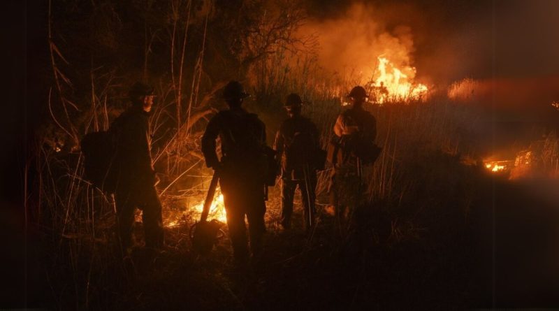 Auto Fire Erupts in Ventura County 56 Acres and 0 Contained Amid High Winds