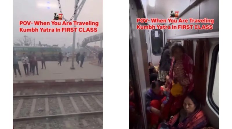 Man Travels First Class To Maha Kumbh, Chaos Unfolds Outside His Coach