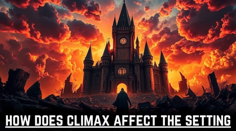 How does climax affect the setting in a story? This image explains its impact on atmosphere and mood.